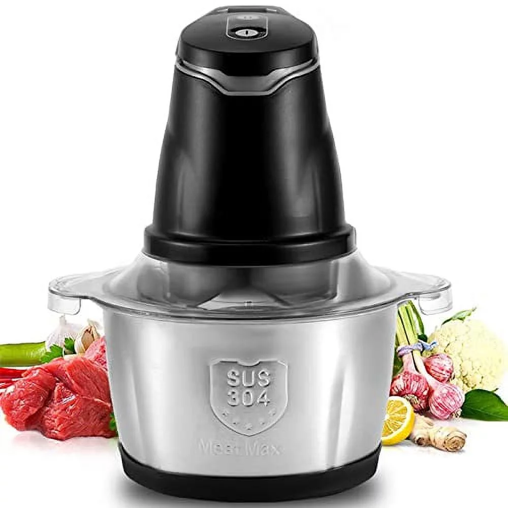 Electric Food Processor, 2L Meat Grinder Vegetables Chopper Household Kitchen Garlic Mincer US Plug