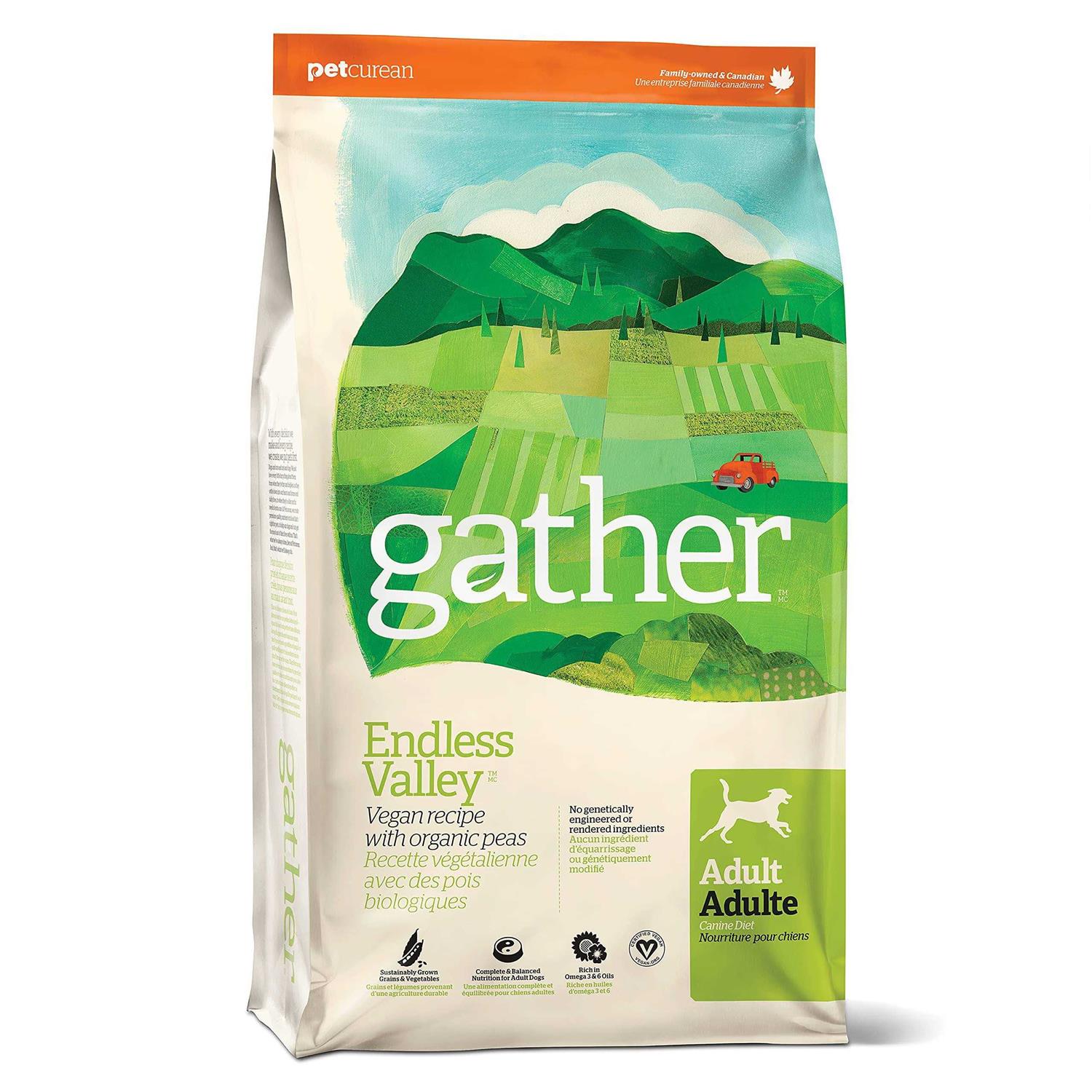 Gather Endless Valley Vegan Recipe with Organic Peas Adult Dry Dog Food - Pet Supplies online store