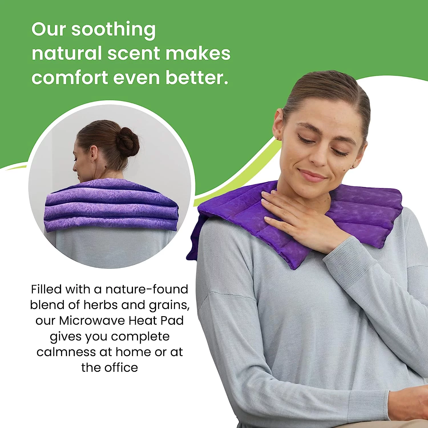 Nature Creation 10019-BLU Shoulder Wrap Herbal Hot and Cold Pack - Blue