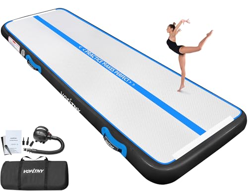 VOFiTNY All Purpose Gymnastics Mat 6.6/10/13/16/20 ft Sturdy Inflatable Tumble Track for Home/Gym