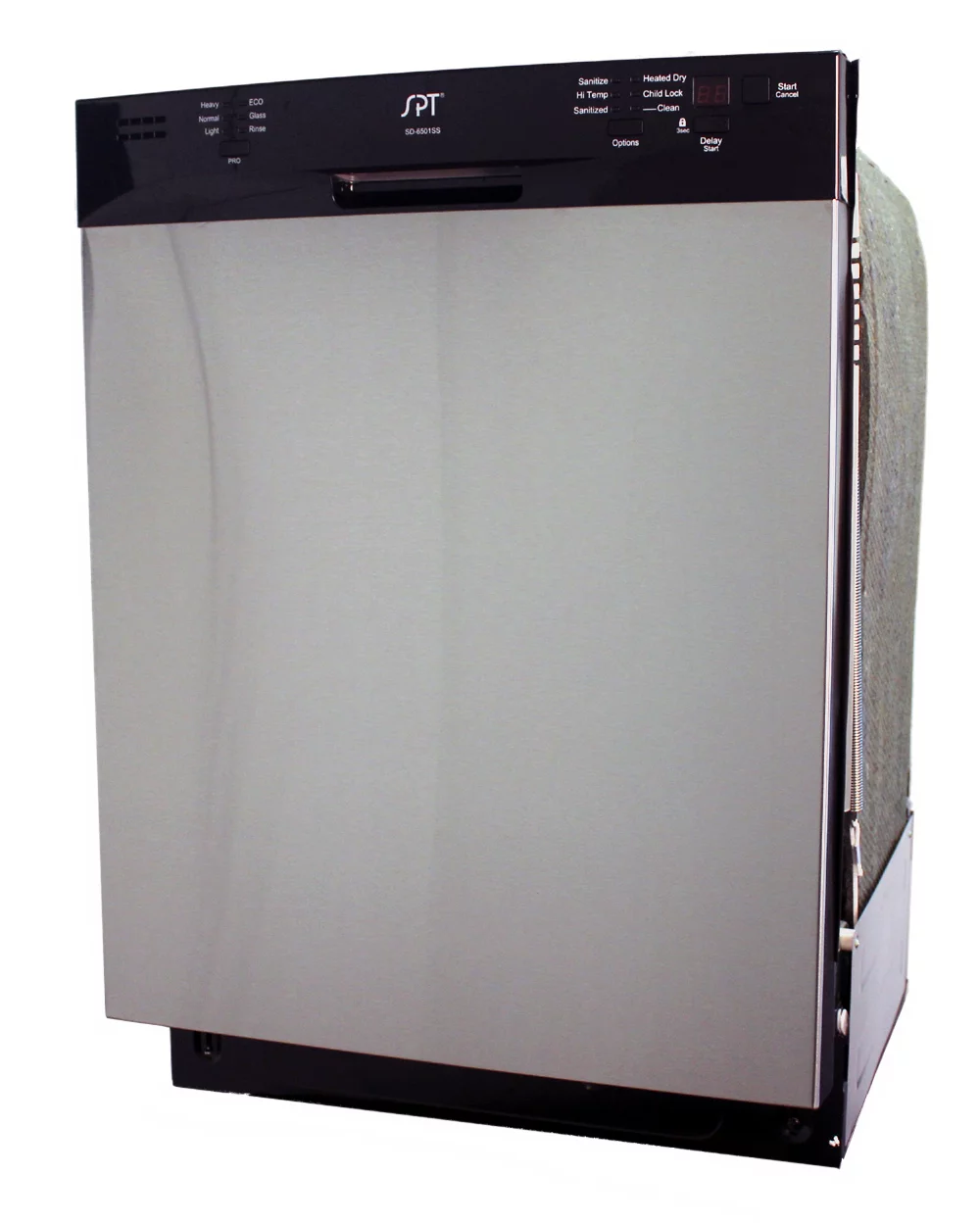 Sunpentown Energy Star 24″ Built-In Stainless Steel Tall Tub Dishwasher with Heated Drying
