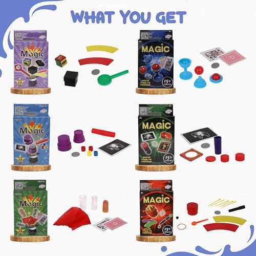 Playkidz 24 Packs of Magic Trick for Kids - Party Favors Magic Set with Over 15 Tricks Each, Made Simple, Magician Pretend Play, Birthday, Indoor/Outdoor Fun Games
