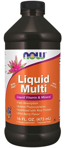 NOW Supplements, Liquid Multi, Fast Absorption, Liquid Vitamin & Mineral, Wild Berry Flavor, 16-Ounce
