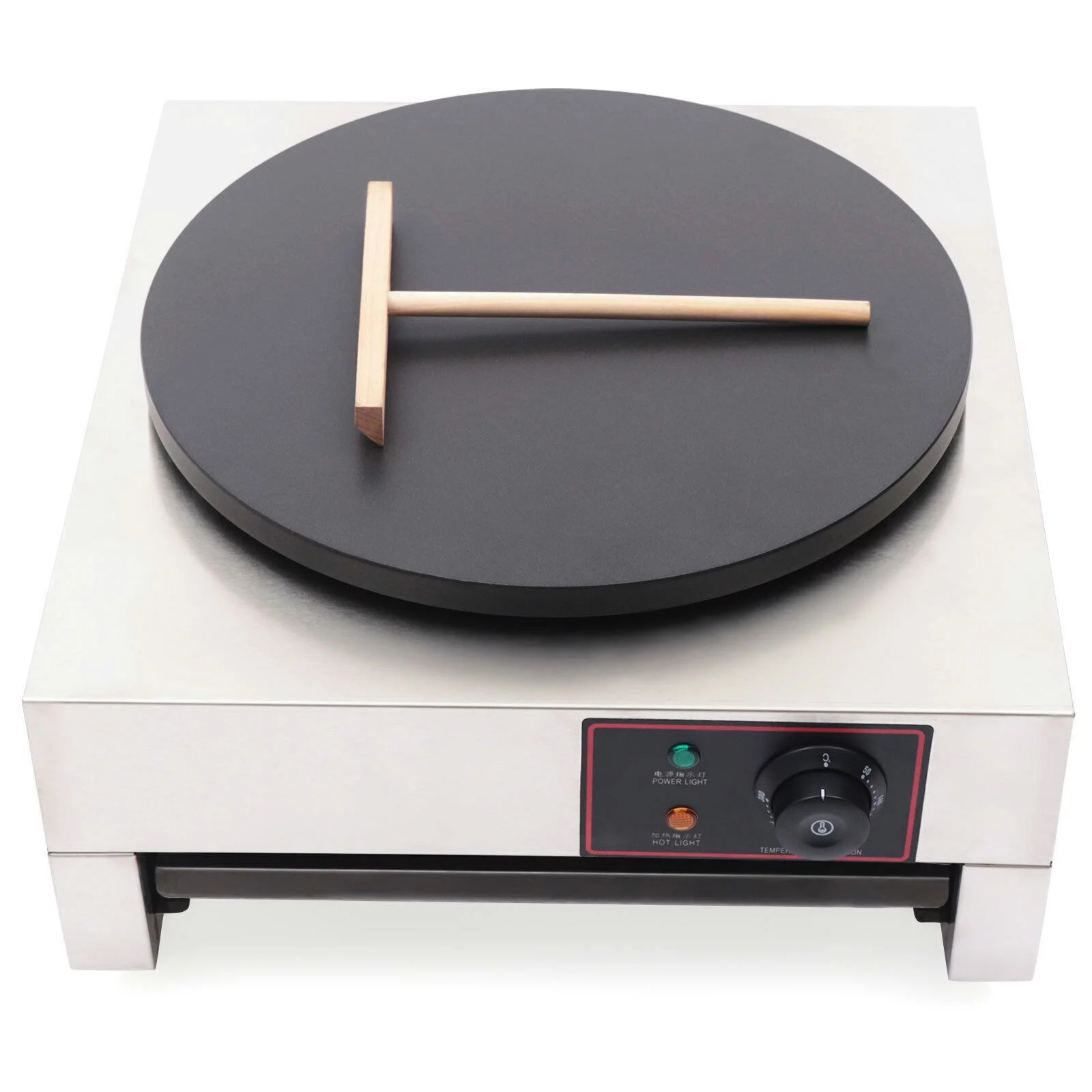 40cm Electric Crepe Maker Machine Circular Frying Pan Griddle Pancakes Stove 1700W 110V Electric Crepe Maker Machine Pancake Griddle Nonstick 40cm Baking Pan 16'' Crepe Maker Pancake Machine