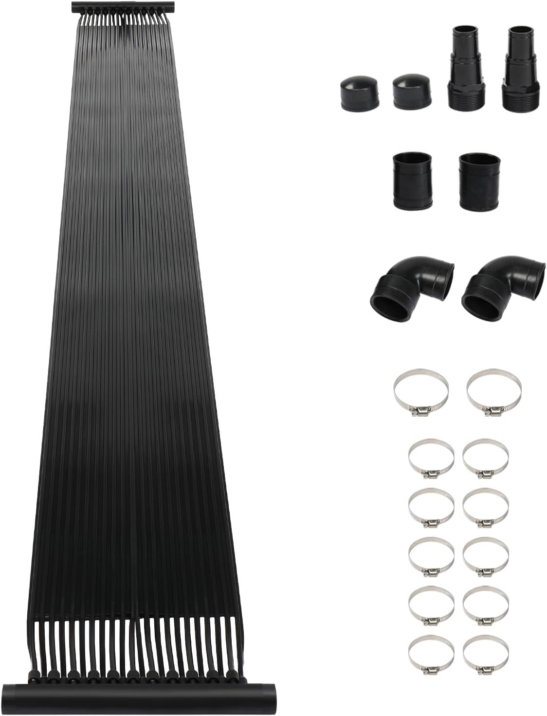 VINGLI Solar Pool Heater Panel 2FT x 20FT above Ground Pool Inground Pools, Swimming Pool Heating System, Weatherproof Pool Warmer (2FT x 20FT)