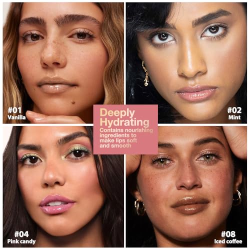 4 PCS Summer Special Lip Butter Balm – Ultra-Hydrating Lip Care with Shea Butter & Olive Oil, Soothes Dry Lips with Natural Tint & Gloss Effect, Lip Plumper Moisture & Light Lip Stain Finish