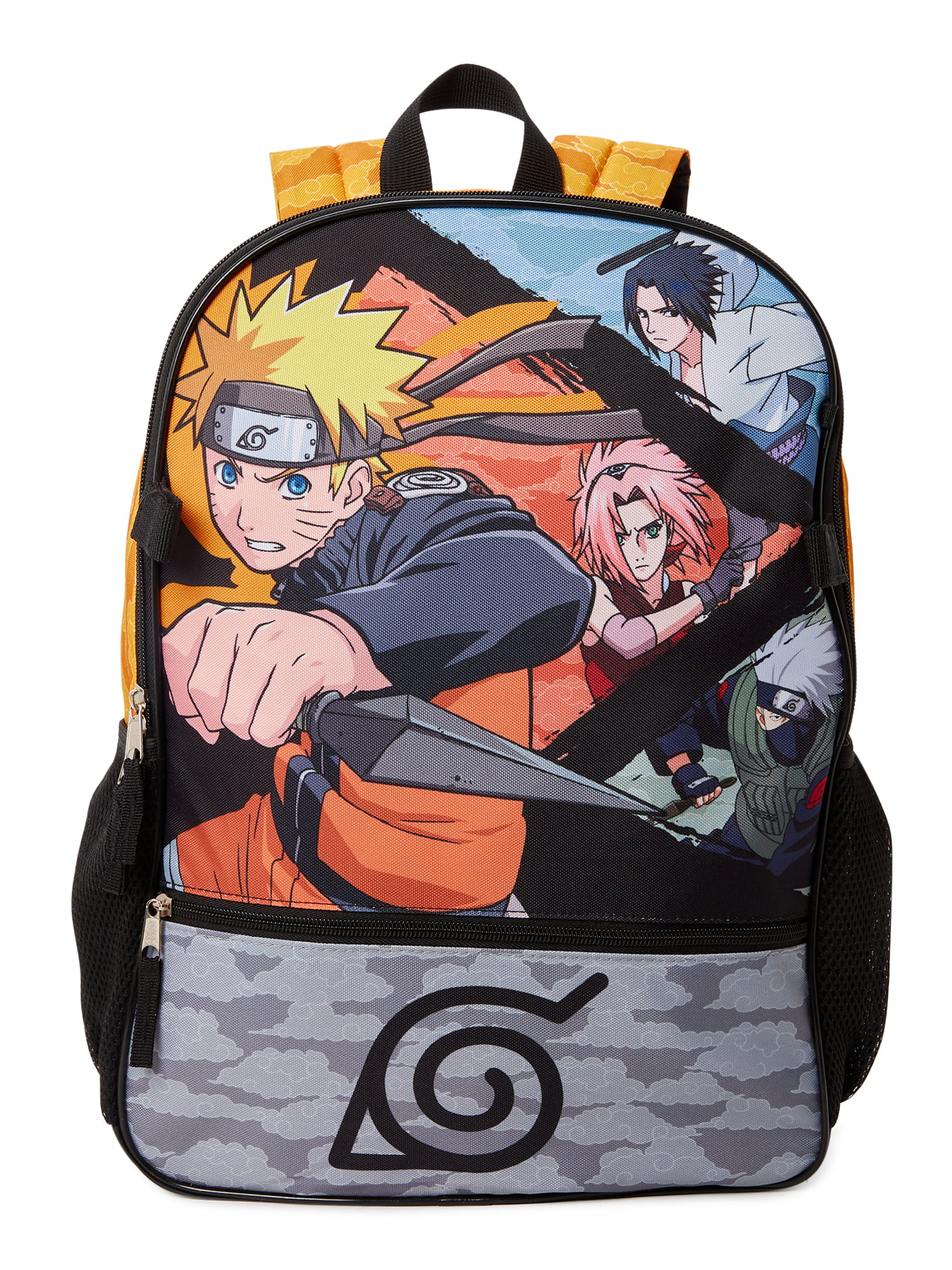Naruto Shippuden Kids’ Backpack with Lunch Bag 4-Piece Set Multi-Color