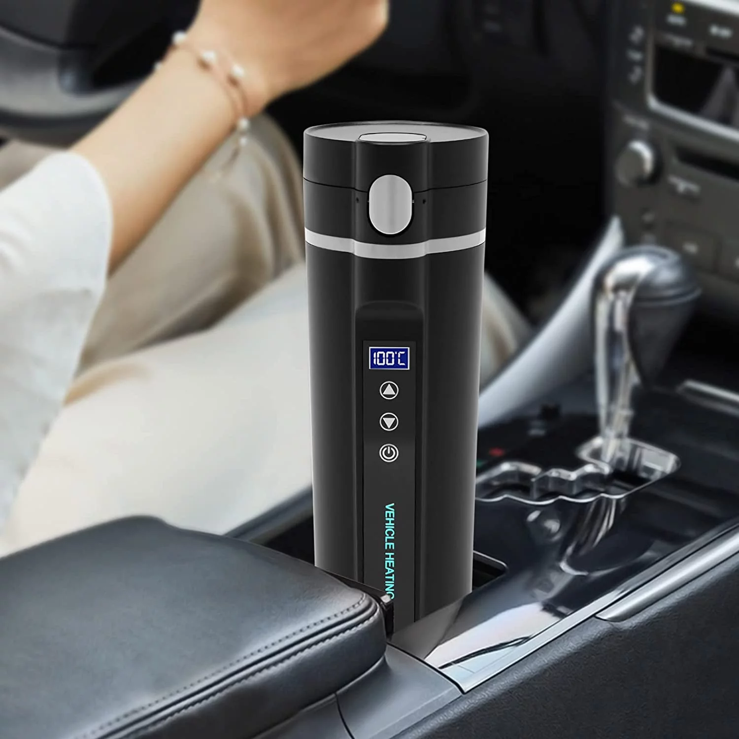 MIDUO Car Electric Kettle Water Heating Cup Temperature Control