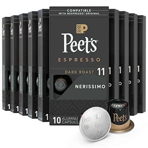 Peet's Coffee Espresso Capsules Variety Pack 20 Each (80 Count) Compatible with Nespresso Original Brewers Single Cup Coffee Pods