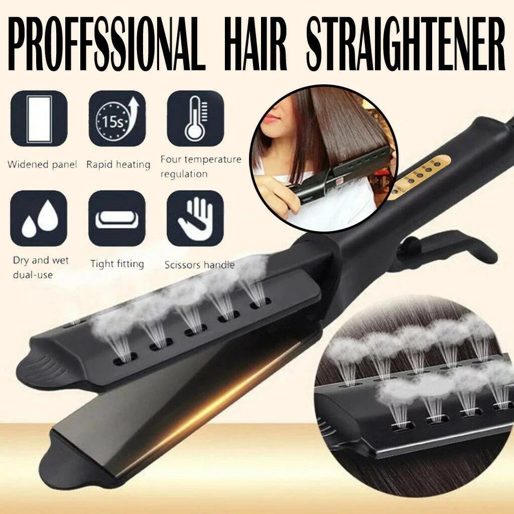 Hair Straightener Ceramic Tourmaline Ionic Flat Iron Professional Glider 4 Gear Exhaust Ceramic