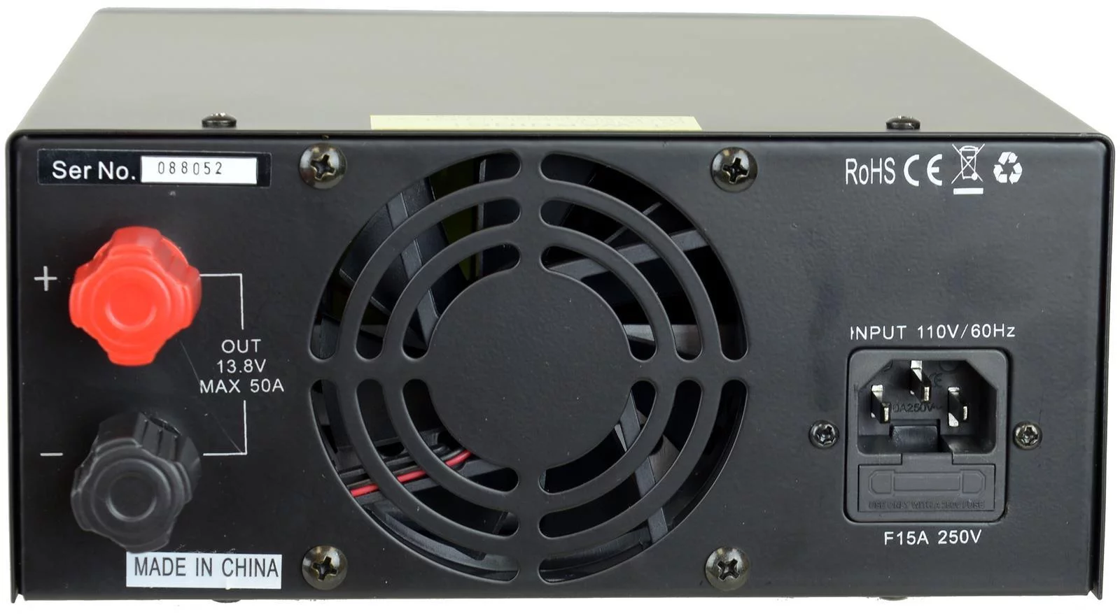 TekPower TP50SW 50 Amp 13.8V Analog DC Power Supply with Cigarette Plug