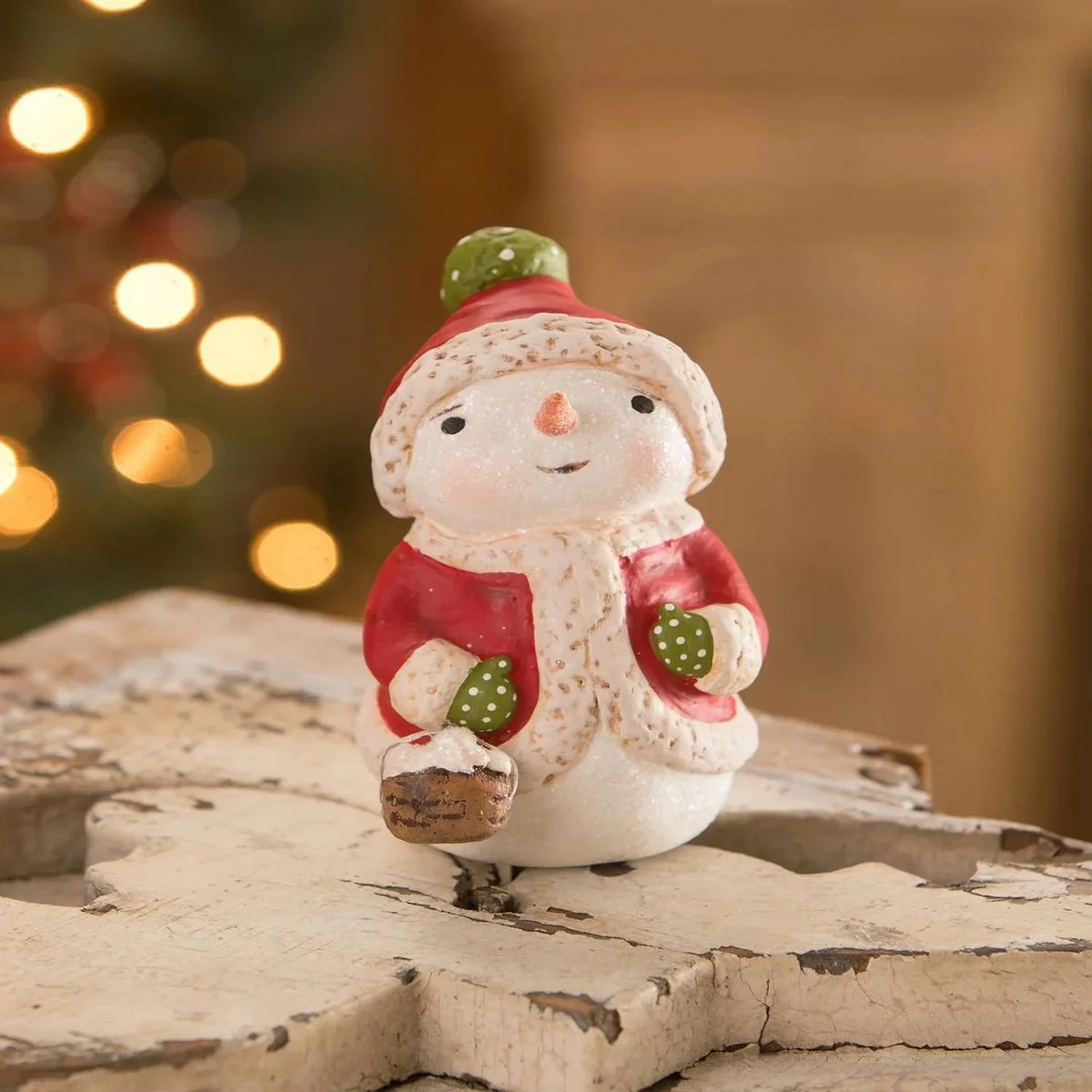 Bethany Lowe Snuggled Up In Coat Snowman