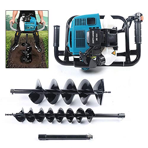 Post Hole Digger Drill Earth Auger Borer Fence with Earth Auger Drill Bit (63cc Engine Only)