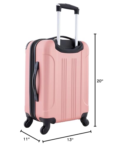 Travelers Club Chicago Hardside Expandable Spinner Luggage, Teal, 20