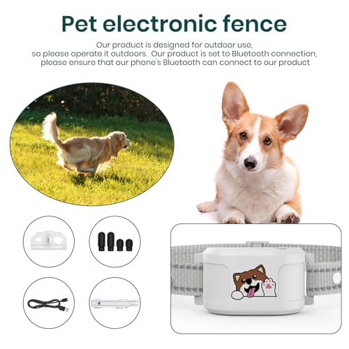 Upgraded GPS Dog Fence & Tracking Collar System - No Subscription Required, Customizable Boundaries via App, Waterproof Rechargeable Collar with Remote Training, 1-Minute Setup, Long Battery Life