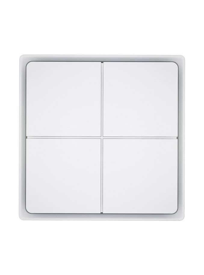 Light Solutions Lightbee Zigbee Switch Wireless Light Switch and Dimmer - Compatible with Philips Hue Apple HomeKit Over The Bridge Slim Design in White Matt Wireless Remote Control, 50 x 50 x 6 mm
