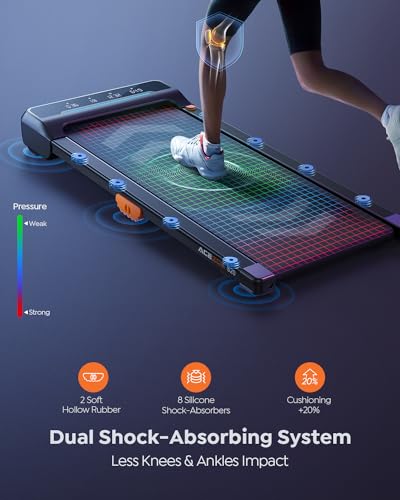 Walking Pad Treadmill with 10% Incline, Under Desk Treadmill, Compact Portable Treadmills for Home Office, 285lbs Capacity, APP/Remote Control, Exercise Anytime, Low-Noise