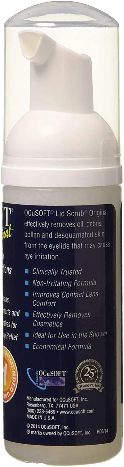 OCuSOFT Lid Scrub Foaming Eyelid Cleanser 50 mL (Pack of 4)