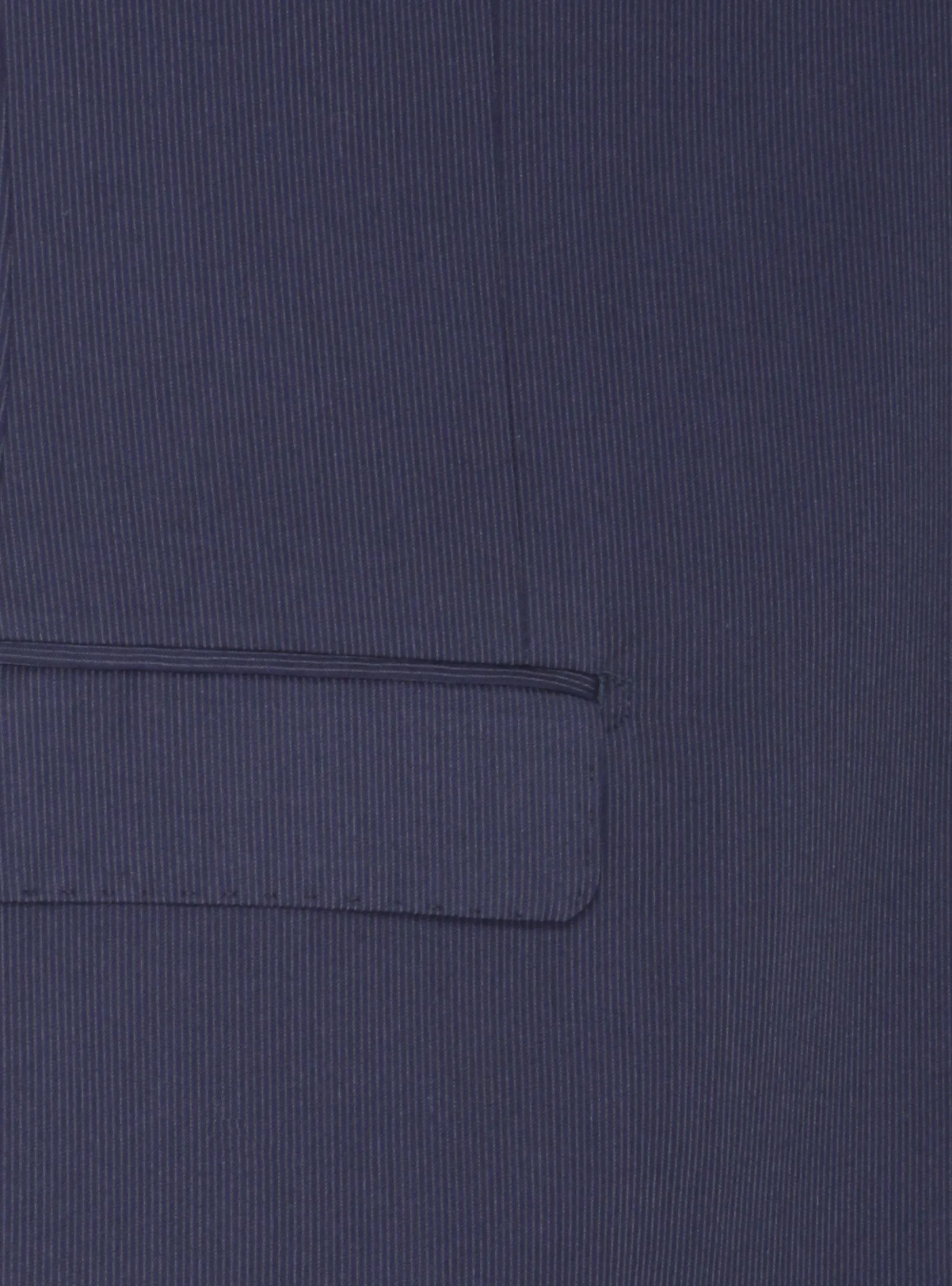 Mens Side Vent Two Piece Blue Stripe Modern Fit Suit