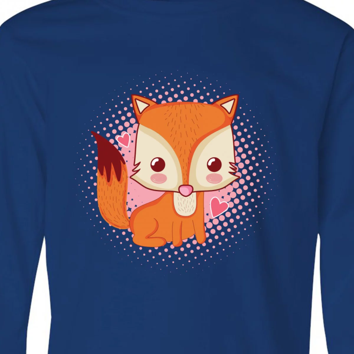Inktastic Fox Girl Cute Woodland Animal Long Sleeve Youth T-Shirt