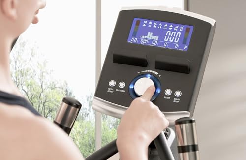 Elite EM X Elliptical Trainer Machine with 18”- 23” Adjustable Stride, Small Space Saving 49.2” Footprint, FreeSync™ FTMS Smart HD Connectivity, 350LB Max Weight, 5 Year Parts Warranty.