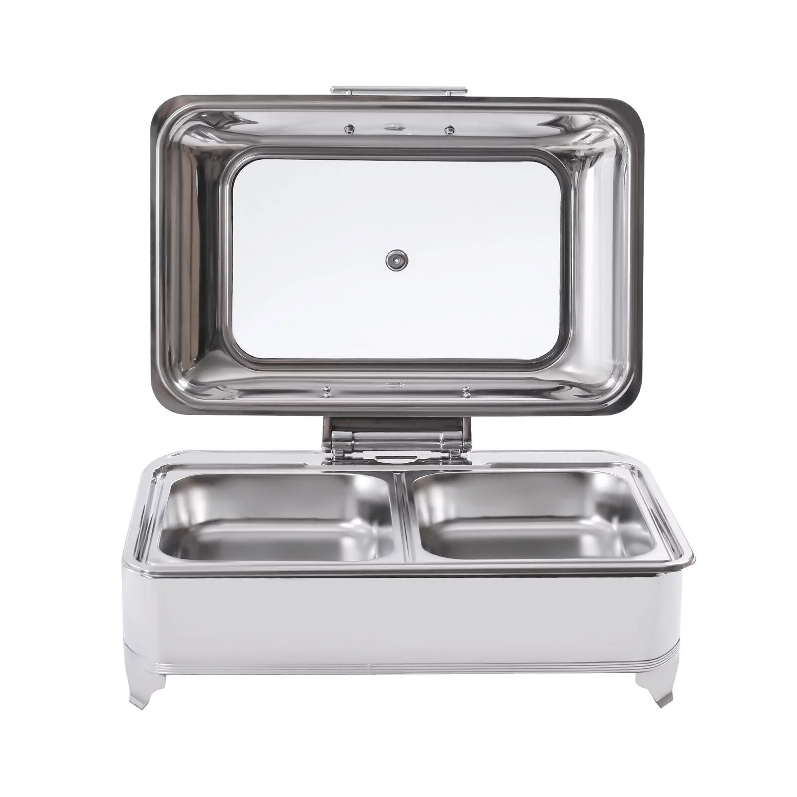 9L Electric Food Warmer W/ 2 Trays Countertop Buffet Server Heating Plate 45-80℃