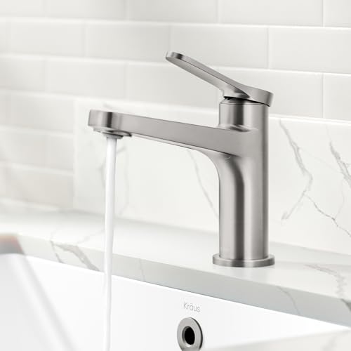 KRAUS Indy Single Handle One Hole Bathroom Sink Faucet in Chrome, KBF-1411CH