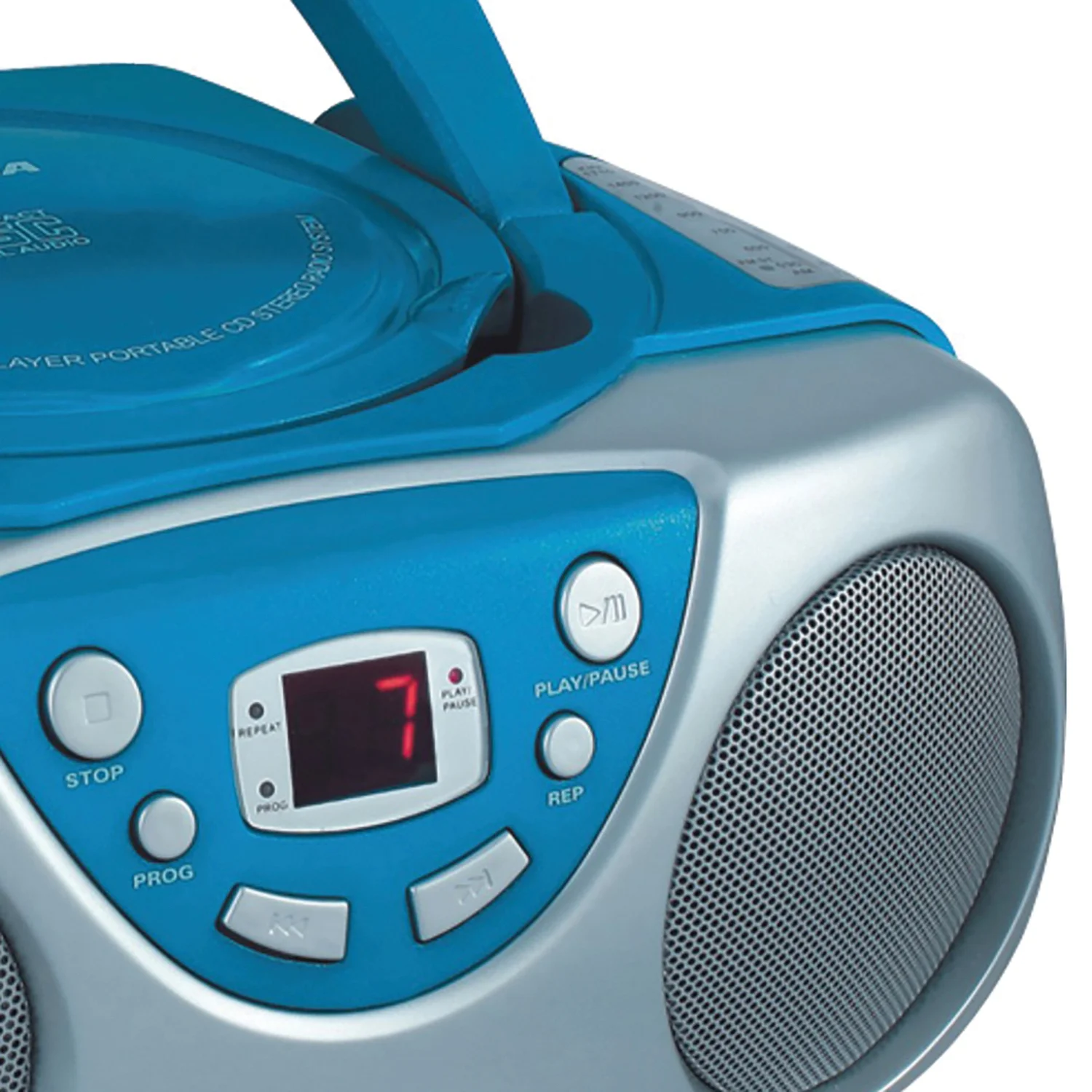 Sylvania CD-R Boombox, Blue, SRCD243M