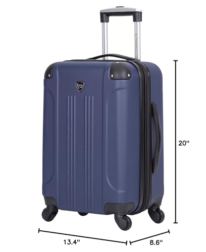 Travelers Club Chicago Hardside Expandable Spinner Luggage, Teal, 20