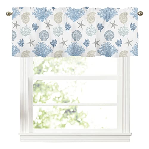 Sage Green Leaf Kithen Curtains Valances for Windows Spring Summer Eucalyptus Leaves Window Valance Farmhouse Short Topper Rod Pocket Curtain for Living Room Bathroom Bedroom Decor 54x18 Inch