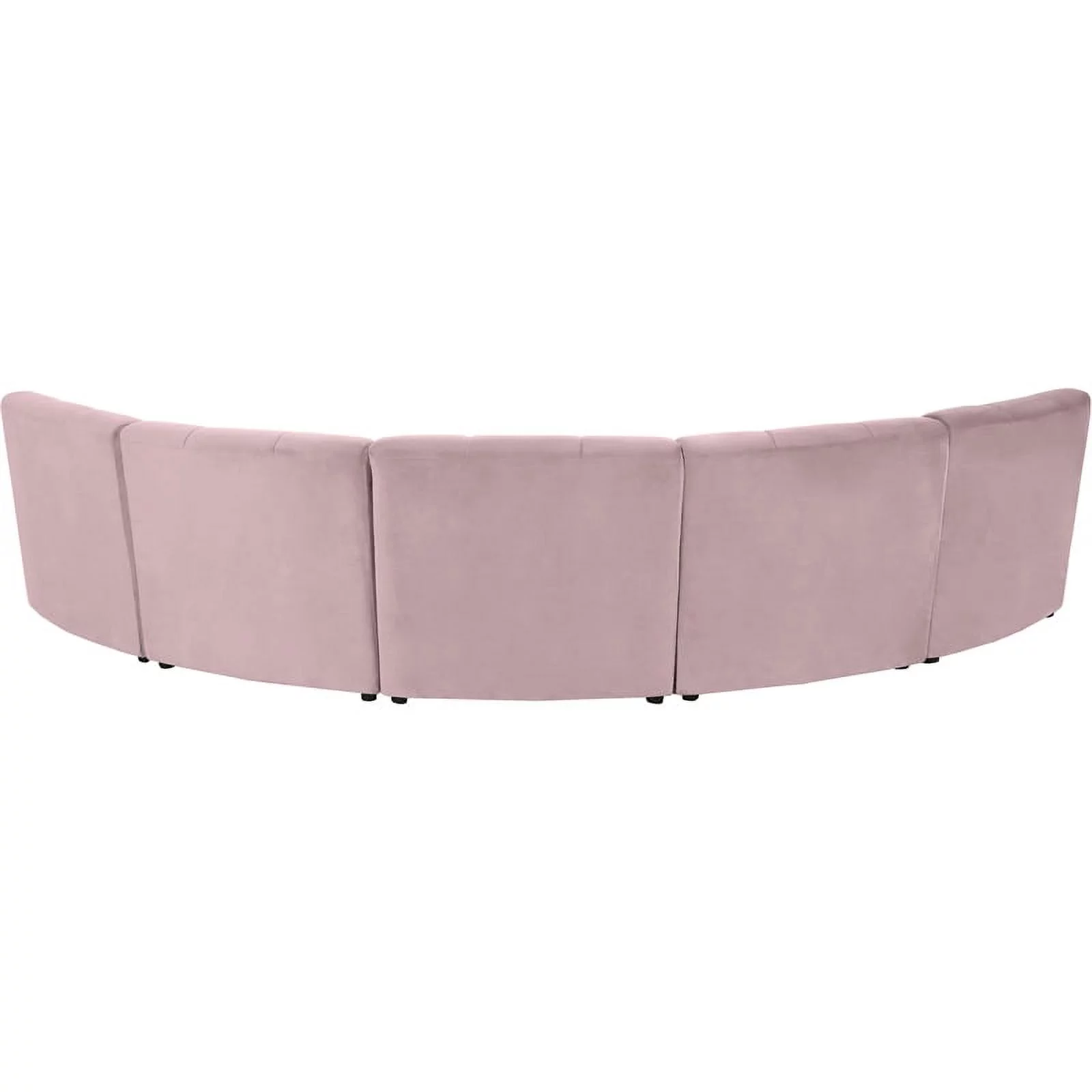 Meridian Furniture Limitless Pink Velvet Modular 5 Piece Sectional
