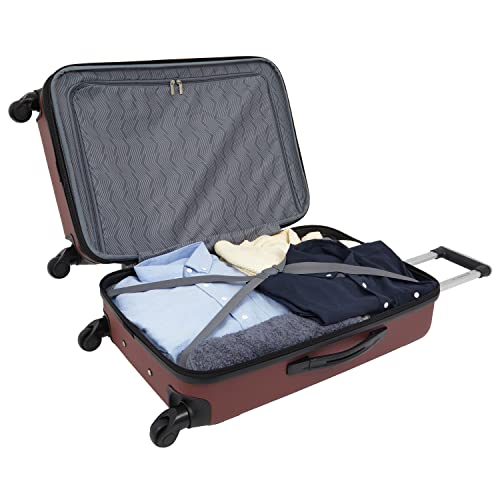 Travelers Club Chicago Hardside Expandable Spinner Luggage, Teal, 20