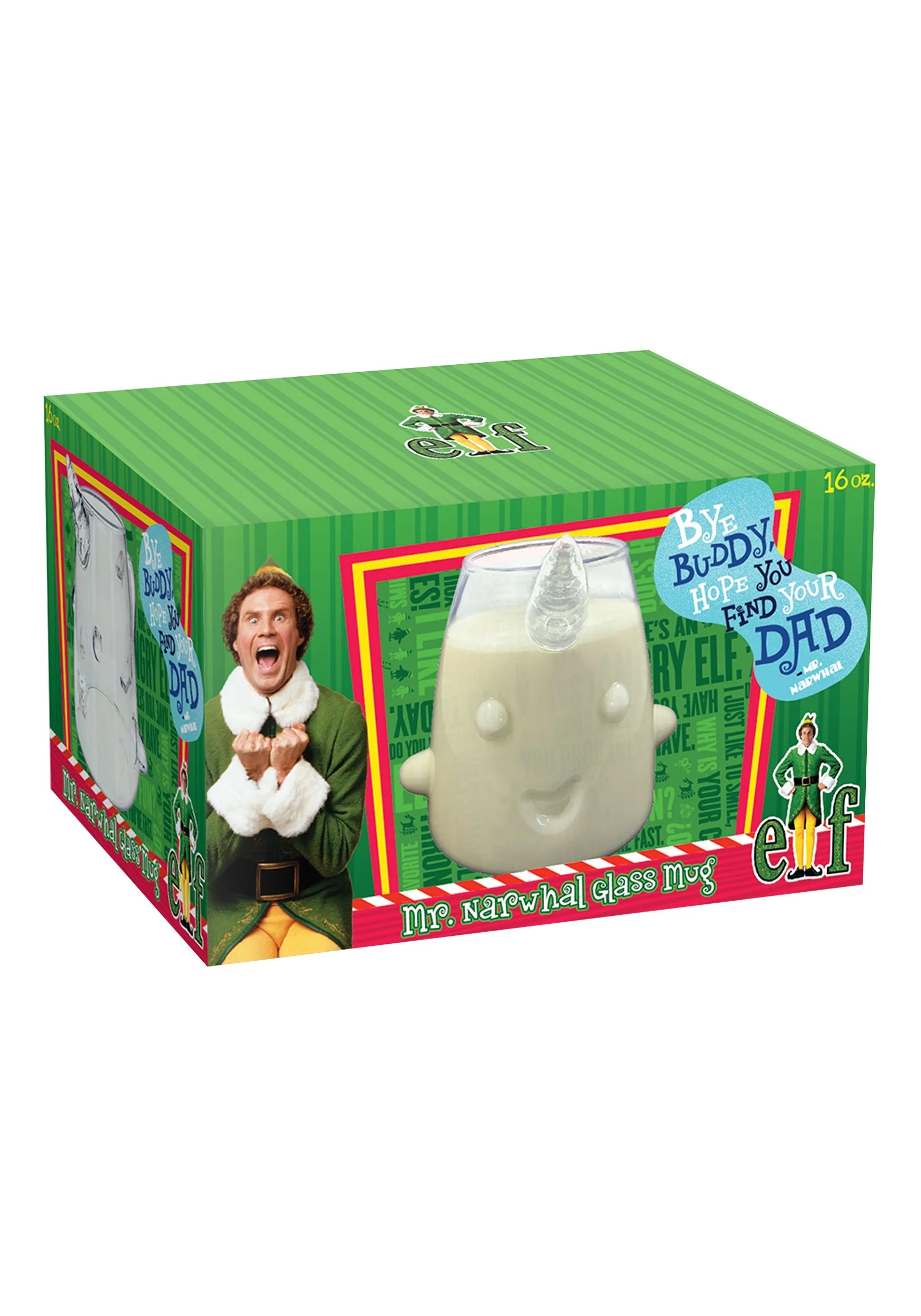 Mr. Narwhal Molded Glass Mug