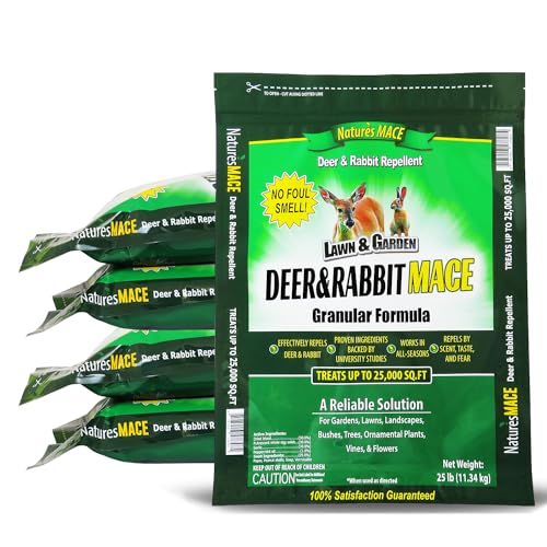 Nature's MACE Granular Deer Repellent 2.5lb, Repel Deer from Your Garden, Yard, Flowers, Protect Plants Fast, Create a Deer Free Barrier, Deer Repellent for Plants, Deer and Rabbit Repellent
