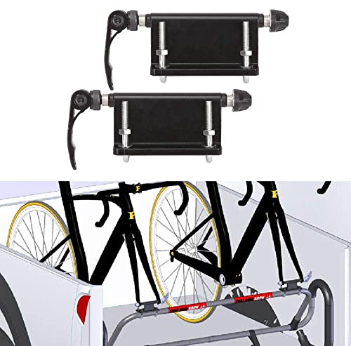 ALAVENTE Bike Fork Mount Bicycle Quick-Release Aluminum Alloy Fork Block Mounts Bike Rack Carrier Holders for Car Pickup Bed 2 Pcs
