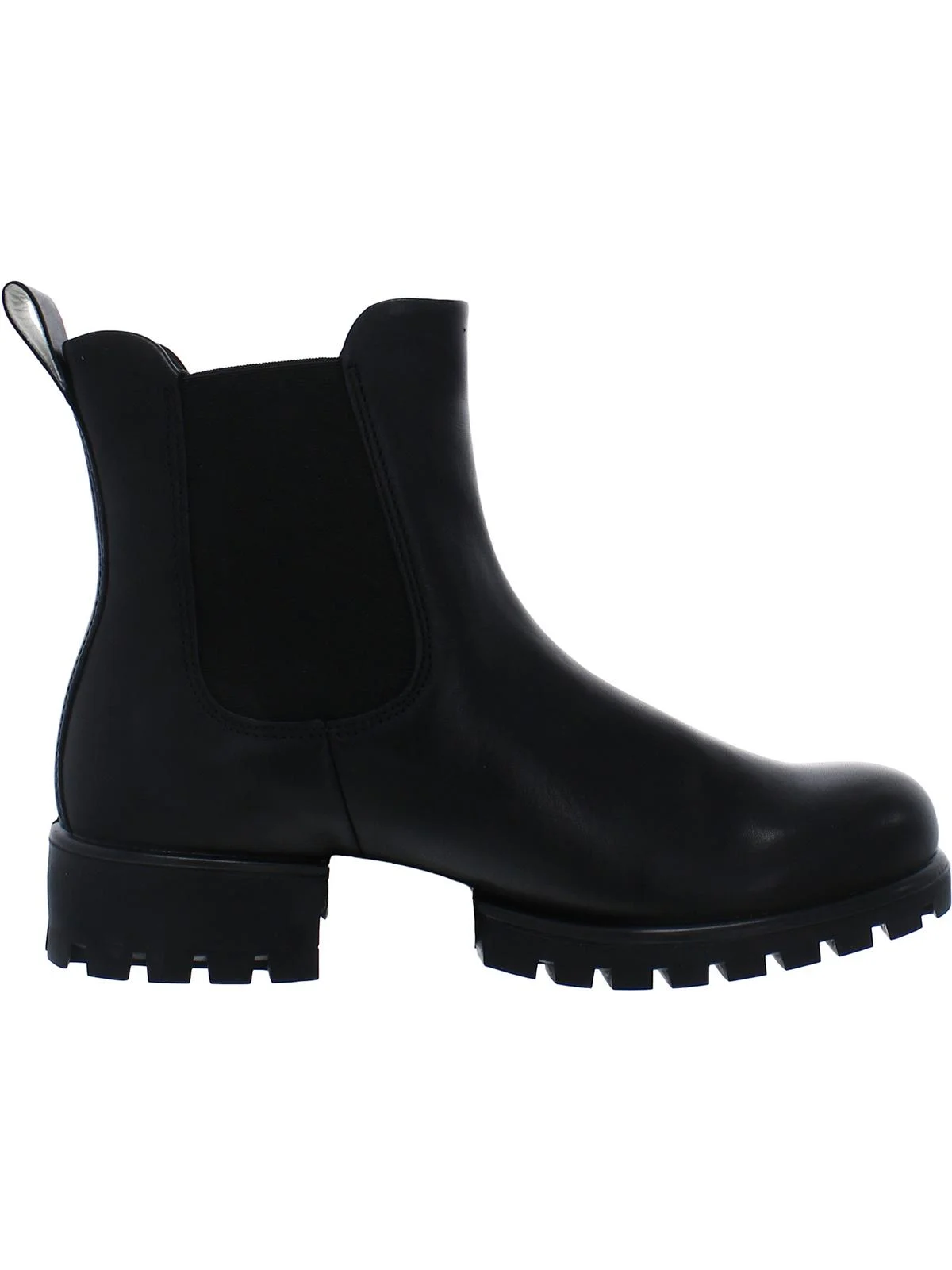 ECCO Womens Black Cushioned Lug Sole Goring Modtray Round Toe Leather Chelsea 40