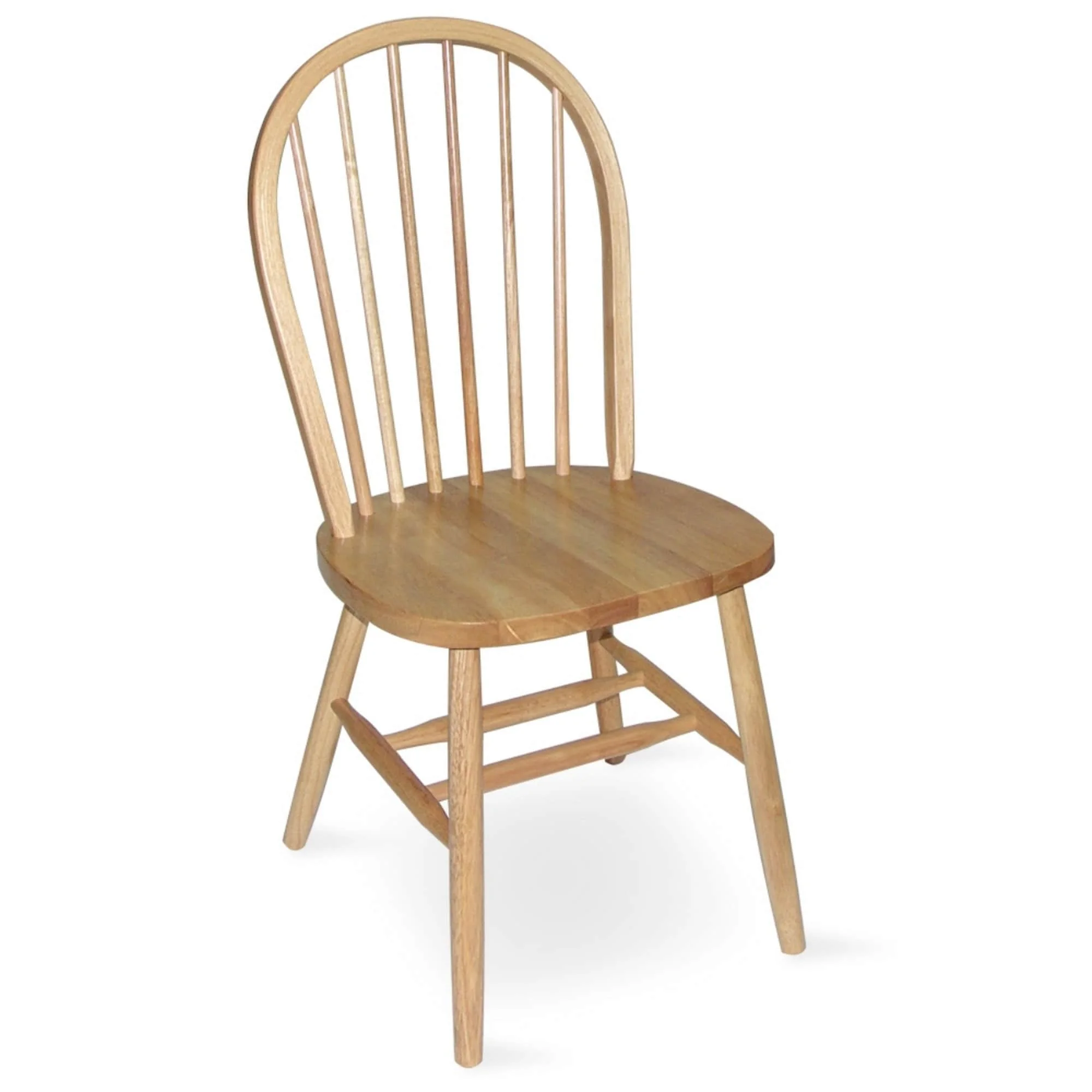 International Concepts Windsor Spindle Back Solid Wood Dining Chair White/Natural White Finish
