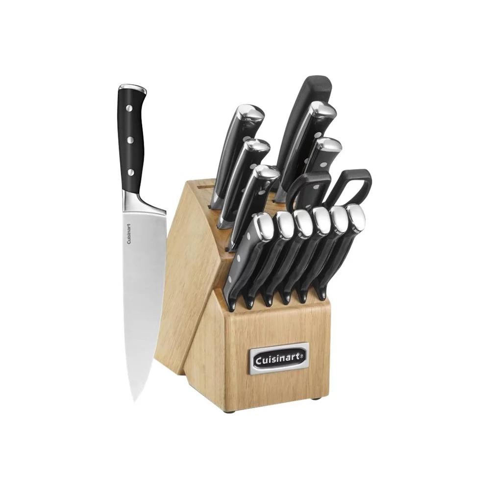 Cuisinart (C77BTR-15P) Triple Rivet Collection 15-Piece Cutlery Block Set with Protective Kitchen Gloves