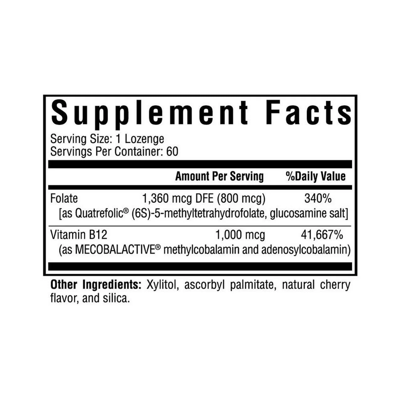 Seeking Health Active B12 With L-5-MTHF, 60 Lozenges
