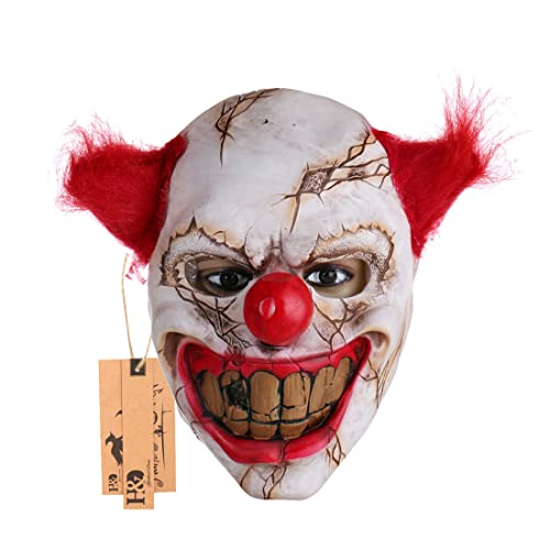 YU FENG Spine - Chilling Halloween Duo: Terrifying Clown Mask & Ghostly Inflatable Decor