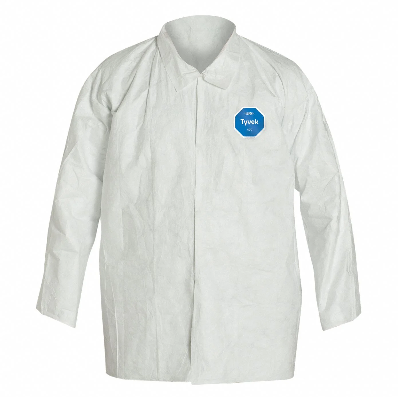 Dupont Disposable Shirt,XL,Snap,PK12  TY303SWHXL0012G1