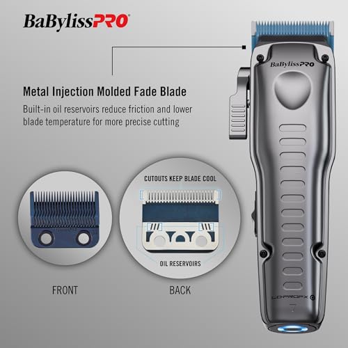 BaBylissPRO FXONE LO-PROFX Professional Cordless Clippers and Trimmers with Interchangeable Battery