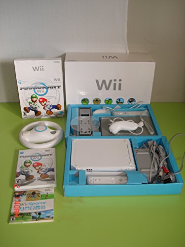 Wii Console with Mario Kart Wii Bundle - White