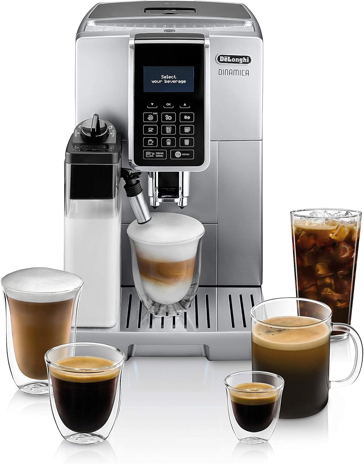 De'Longhi ECAM35075SI Dinamica with LatteCrema Fully Automatic Espresso Machine, Silver (Renewed)