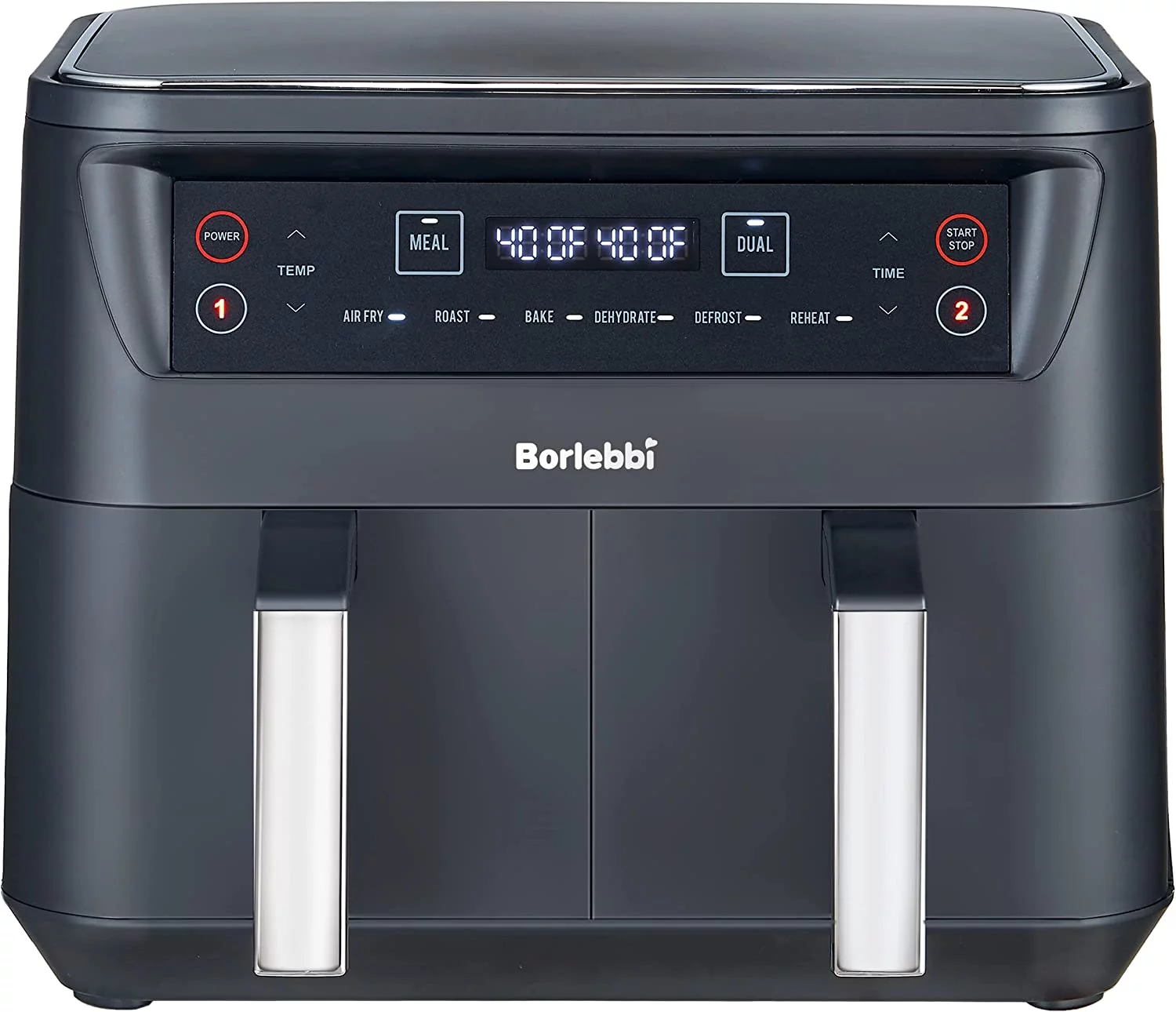 Excellent Air Fryer  8 Quart Dual Zone Air Fryers Oilless Cooker with 2 Independent Nonstick Frying Baskets  6-in-1 Cooking Functions Airfryer  Black