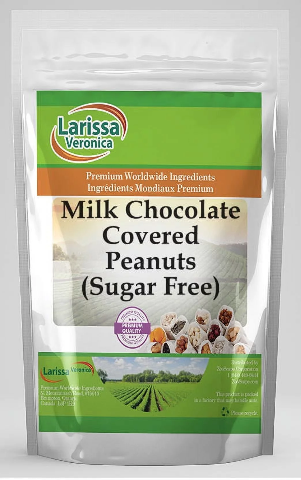 Larissa Veronica Milk Chocolate Covered Peanuts (Sugar Free), (16 oz, 2-Pack, Zin: 525740)