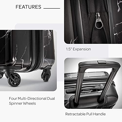 American Tourister Moonlight Hardside Expandable Luggage with Spinner Wheels, Blue Terazzo, 2-Piece Set (20/28)