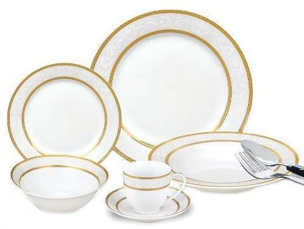 Lorren Home Trend s Amelia Porcelain Dinnerware Set (Service for 4)