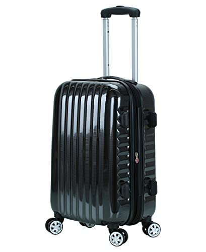 Rockland Melbourne Hardside Expandable Luggage with Spinner Wheels, 2TONENAVY, 2 Piece (20/28)