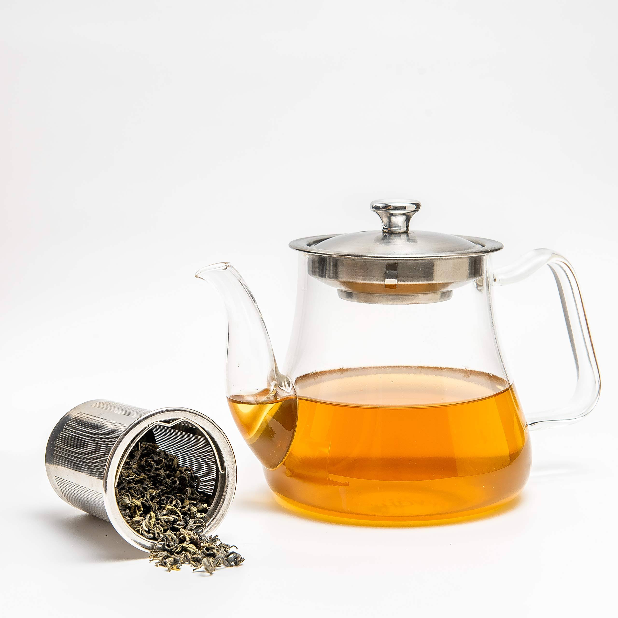 Radiance - Glass Tea Pot with Infuser for Loose Tea | 33oz/100ml